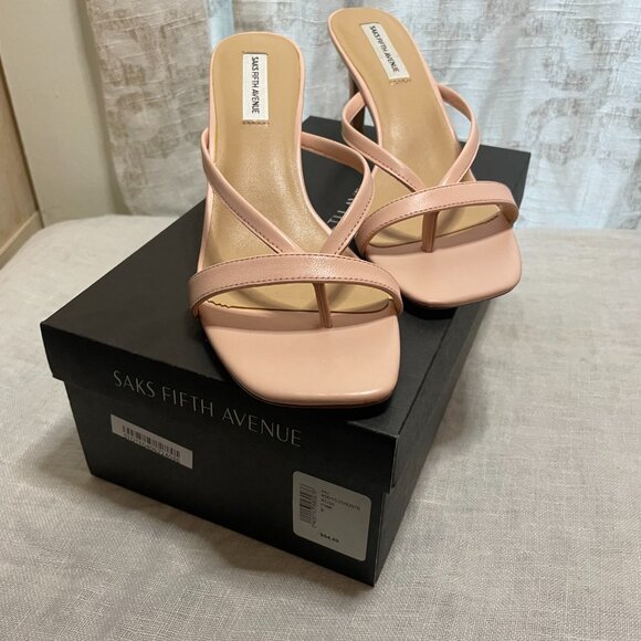 Light Pink Saks Fifth Avenue Strappy Mules - Picture 5 of 5